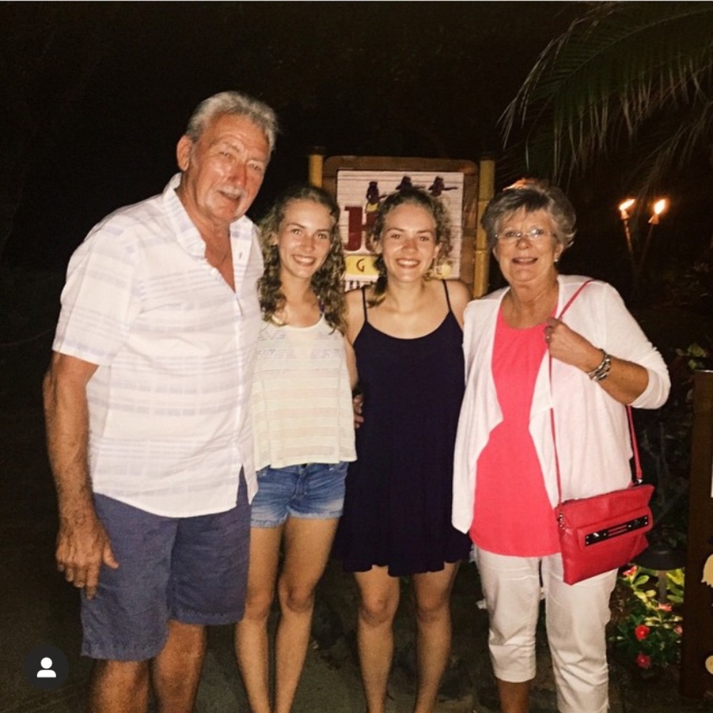 BCBG Green/white striped Flowy shirt